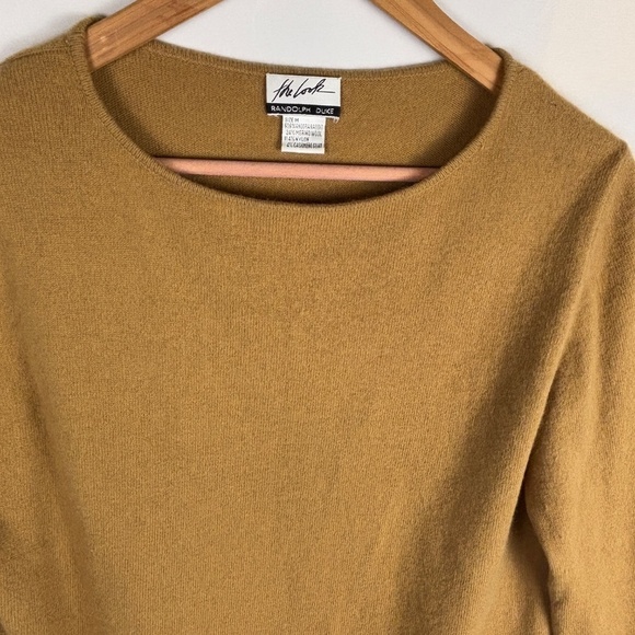 The Look Women Pullover Sweater Neutral Angora Merino Cashmere Quiet Luxury Tan - Picture 2 of 9